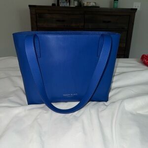 Teddy Blake Alice Handbag in royal blue Blue Leather Tote Bag